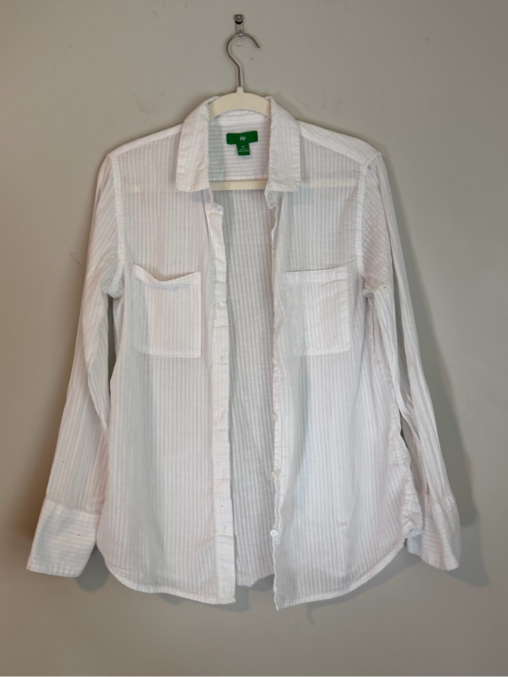 White button up cotton shirt lightweight